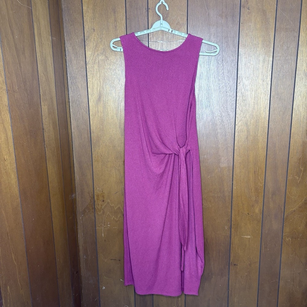 Ava & Viv Dress Women 2X Mauve Side Tie Minimalist Classic Office Capsule